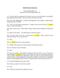 John Morrone Interview