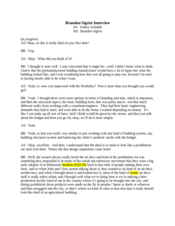 Brandon Sigrist Interview