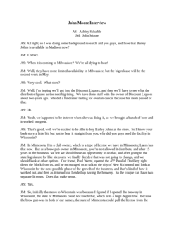 John Moore Interview