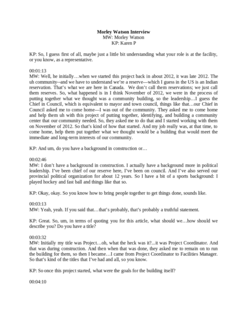 Morley Watson Interview