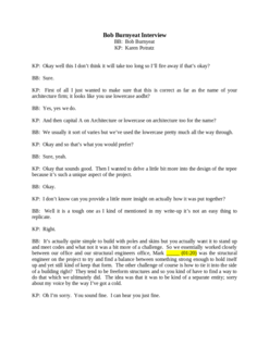 Bob Burnyeat Interview