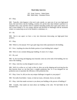 Mark Haley Interview